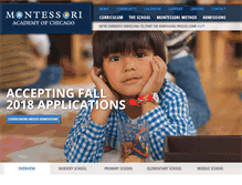 Tablet Screenshot of montessoriacademychicago.org